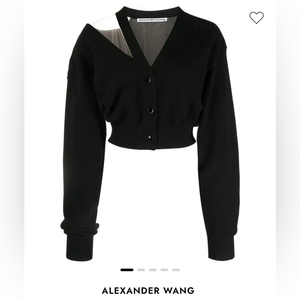 Alexander Wang wool and cashmere cardigan mesh sweater-only worn twice